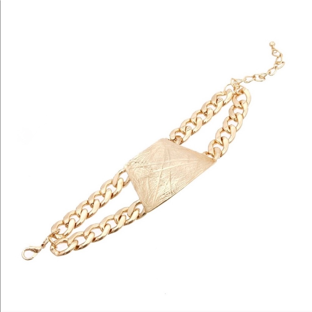 Chunky Chain ID Bracelet Gold